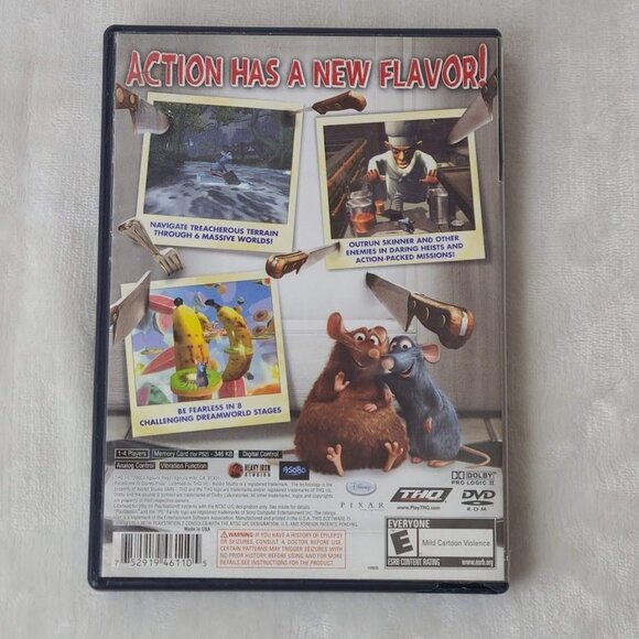 Ratatouille Sony PS2 Playstation 2 Video Game 2007 Black Label w/ Manual - Picture 4 of 7